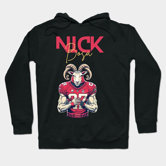 nick bosa the goat Hoodie by Nasromaystro